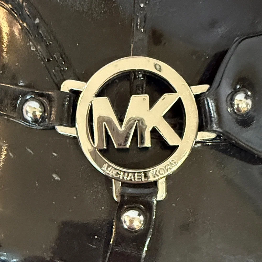 Michael Kors Shiny Black Rain Boots - Picture 2 of 5